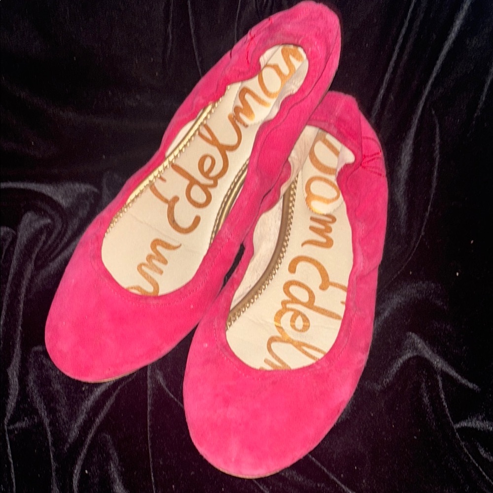 Sam Edelman Pink Suede Ballet Flats
